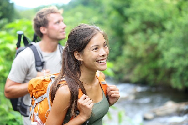 Hiking Backpacker Couple