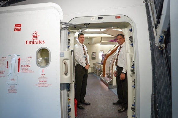 Emirates airplane cabin crew