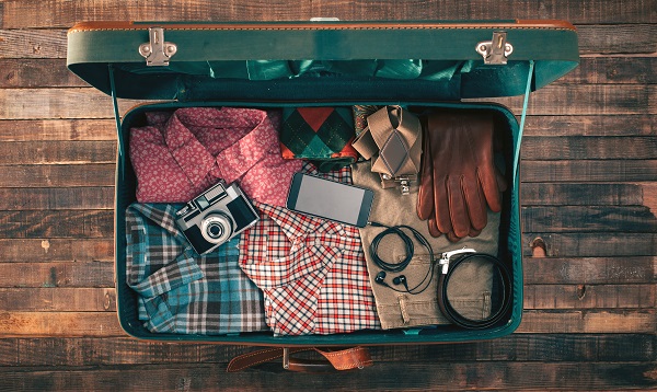 Packed suitcase