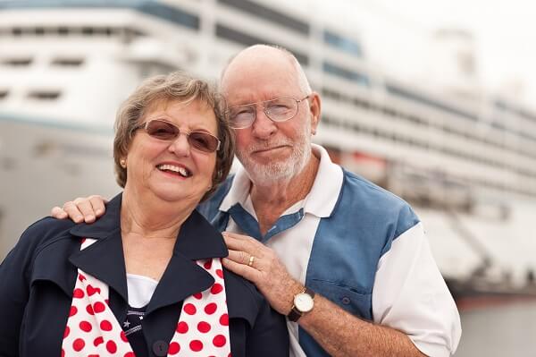 Senior couple on cruise