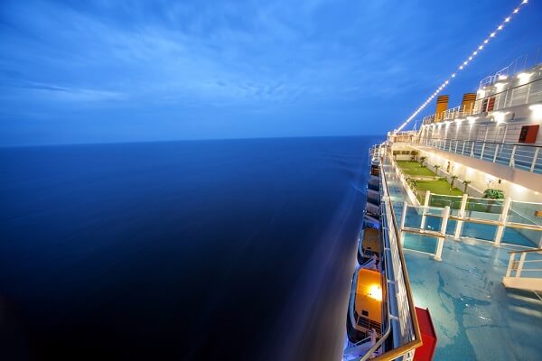 Cruise Ship Deck at Night