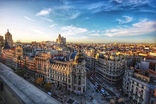 barcelona town centre with beautiful buildings